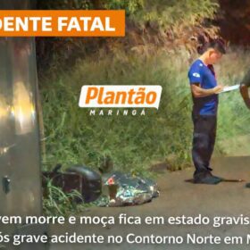 Fotos de Jovem morre e moça fica em estado gravíssimo após grave acidente no Contorno Norte em Maringá