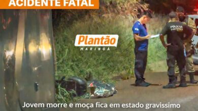 Fotos de Jovem morre e moça fica em estado gravíssimo após grave acidente no Contorno Norte em Maringá