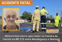 Fotos de Identificado motociclista que morreu em acidente entre Mandaguaçu e Maringá