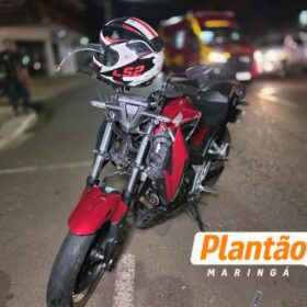 Fotos de Acidente grave entre moto e bicicleta deixa jovem de 18 anos ferida na Avenida Brasil, em Maringá