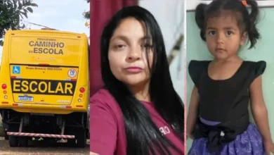 Fotos de Avó e neta morrem atropeladas por ônibus de transporte escolar no PR