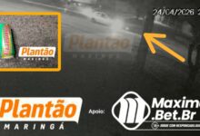 Fotos de Câmera de segurança flagra motorista na contramão batendo de frente com motociclista, que teve a perna amputada em Maringá