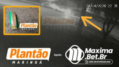 Fotos de Câmera de segurança flagra motorista na contramão batendo de frente com motociclista, que teve a perna amputada em Maringá