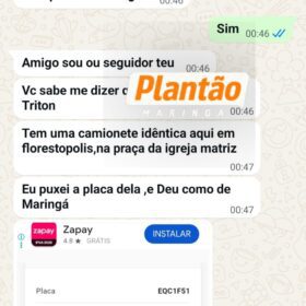 Fotos de Caminhonete de empresário de Maringá acusado de feminicídio é localizada em Florestópolis; empresário segue foragido