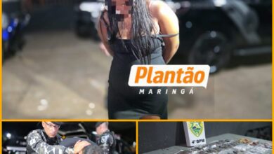 Fotos de Casal é preso por tráfico de drogas durante patrulhamento do Choque em Maringá