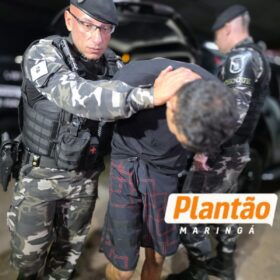 Fotos de Casal é preso por tráfico de drogas durante patrulhamento do Choque em Maringá