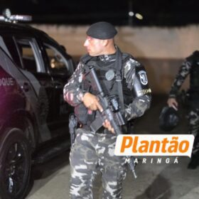 Fotos de Casal é preso por tráfico de drogas durante patrulhamento do Choque em Maringá