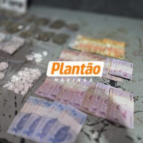 Fotos de Casal é preso por tráfico de drogas durante patrulhamento do Choque em Maringá