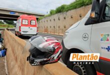 Fotos de Casal fica ferido após queda de moto no Contorno Norte de Maringá