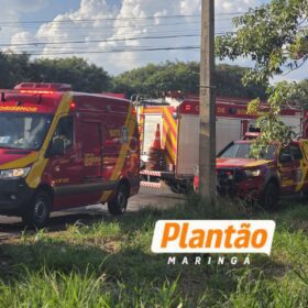 Fotos de Grave acidente com caminhão da coleta seletiva deixa quatro trabalhadores feridos em Maringá