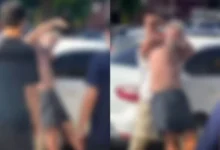 Fotos de Homem passa a mão em mulheres, é cercado por populares e acaba agredido no centro de Maringá; veja