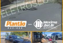 Fotos de Motociclista de 59 anos que transportava mandioca fica em estado grave após colisão na Avenida Carlos Borges, em Maringá