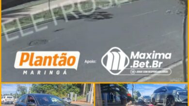 Fotos de Motociclista de 59 anos que transportava mandioca fica em estado grave após colisão na Avenida Carlos Borges, em Maringá