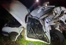 Fotos de Motorista morre após carro ser atingido e arremessado contra poste na PR-317