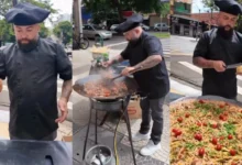 Fotos de Personal chef que ‘cozinha na rua’ viraliza ao preparar macarronada em esquina movimentada de Maringá; vídeo