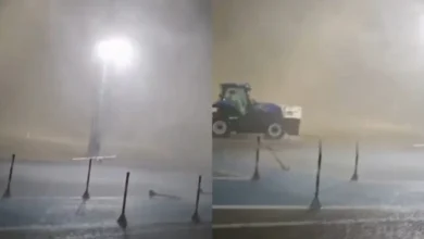 Fotos de Vídeo: Forte temporal atinge aeroporto de Maringá e ventos quase chegam a 60 km/h