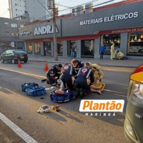 Fotos de Vídeo mostra atropelamento que deixou idoso gravemente ferido em Maringá