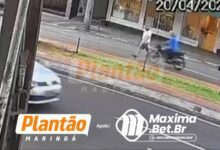 Fotos de Vídeo mostra atropelamento que deixou idoso gravemente ferido em Maringá