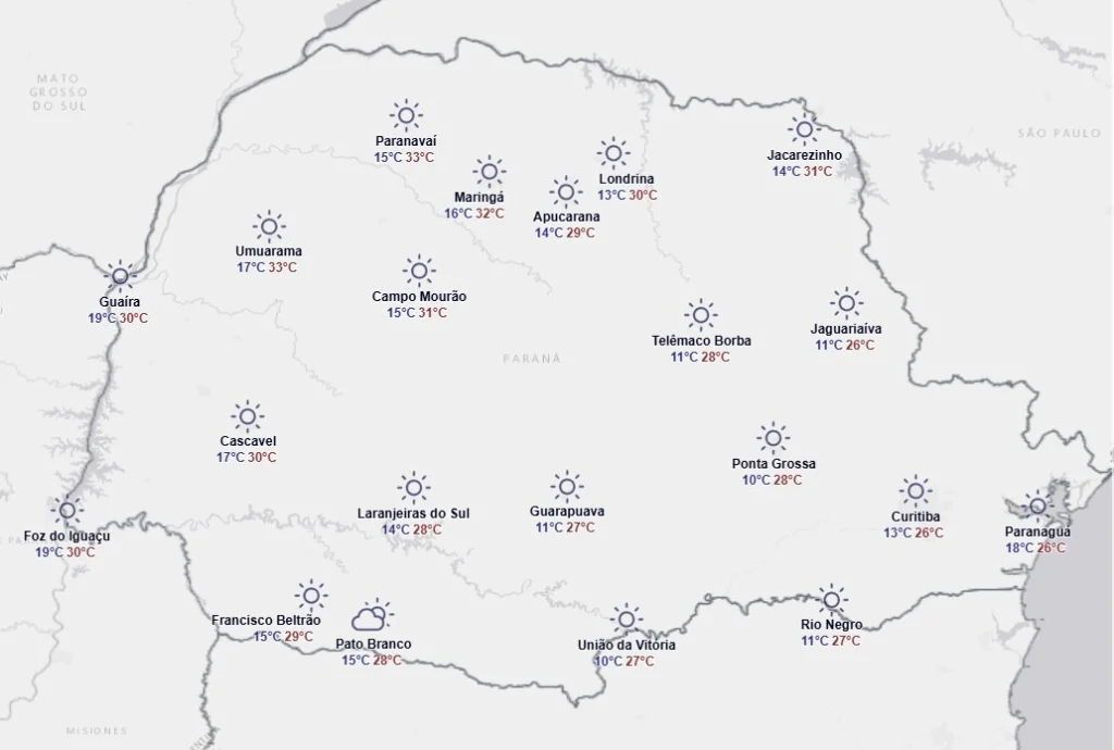 Fotos de Virada no tempo no Paraná: frente fria traz chuvas, risco de tempestades e queda nas temperatura
