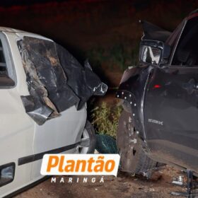 Fotos de Tragédia na estrada: motorista morre preso às ferragens após batida frontal; o corpo foi encaminhado ao IML de Maringá