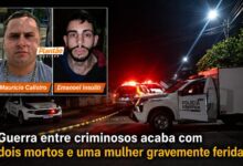 Fotos de Guerra entre criminosos acaba com dois mortos e uma mulher gravemente ferida
