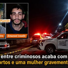 Fotos de Guerra entre criminosos acaba com dois mortos e uma mulher gravemente ferida