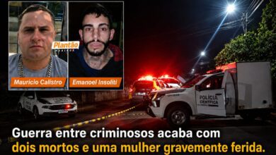 Fotos de Guerra entre criminosos acaba com dois mortos e uma mulher gravemente ferida