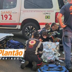 Fotos de Câmera de segurança registrou grave acidente em Maringá