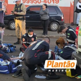 Fotos de Câmera de segurança registrou grave acidente em Maringá