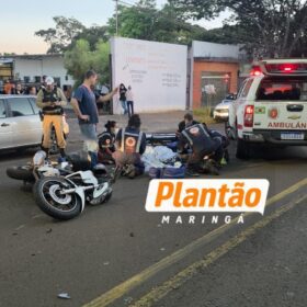 Fotos de Câmera de segurança registrou grave acidente em Maringá