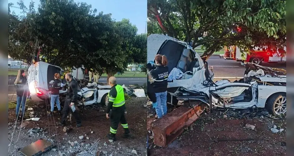 Fotos de Casal morto após carro bater contra poste no PR namorava há 2 meses