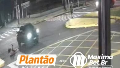 Fotos de Ciclista avança sinal é atropelado por caminhonete em Maringá