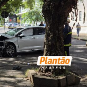 Fotos de Colisão entre Corolla e van escolar deixa feridos na Zona 7, em Maringá