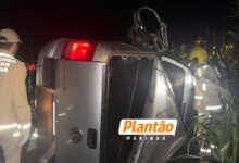 Fotos de Dois moradores de Maringá morrem após capotamento na PR-546 entre Floresta e Itambé