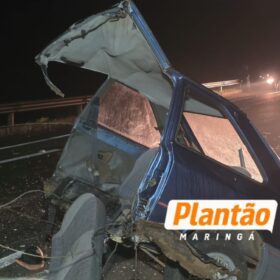 Escort parte ao meio após batida violentíssima na BR-376 em Maringá Foto 2 Fotos de Escort parte ao meio após batida violentíssima na BR-376 em Maringá