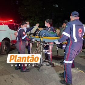 Fotos de Homem sofre traumatismo craniano após ser atropelado por moto em avenida de Maringá