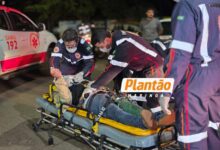 Fotos de Homem sofre traumatismo craniano após ser atropelado por moto em avenida de Maringá