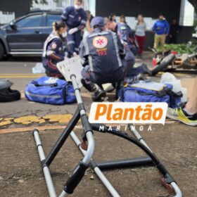 Idoso é intubado após ser atropelado por motocicleta em Maringá Foto 1 Fotos de Idoso é intubado após ser atropelado por motocicleta em Maringá