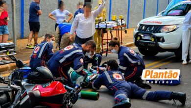 Fotos de Idoso é intubado após ser atropelado por motocicleta em Maringá