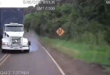 Fotos de Imagens mostram como foi a colisão frontal entre caminhões que deixou 4 mortos na PR-545 em rodovia do PR