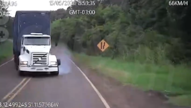 Fotos de Imagens mostram como foi a colisão frontal entre caminhões que deixou 4 mortos na PR-545 em rodovia do PR