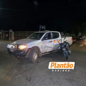 Fotos de Motociclista fica ferido após acidente com carro da Defesa Civil em Maringá; vídeo