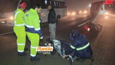 Fotos de Motociclista morre em grave acidente na BR-376 em Maringá