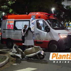 Fotos de Motociclista sofre traumatismo craniano grave após colisão com carro em Maringá