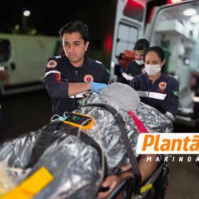 Fotos de Motociclista sofre traumatismo craniano grave após colisão com carro em Maringá