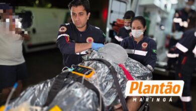 Fotos de Motociclista sofre traumatismo craniano grave após colisão com carro em Maringá