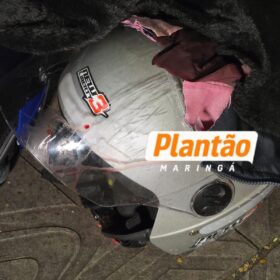 Fotos de Motociclista sofre traumatismo craniano grave após colisão com carro em Maringá