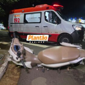 Fotos de Motociclista sofre traumatismo craniano grave após colisão com carro em Maringá