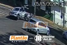 Fotos de Motorista avança preferencial e provoca grave acidente entre carro e moto, em Maringá
