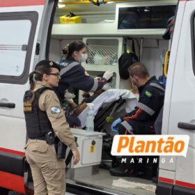 Fotos de Mulher é ferida com caco de vidro durante briga no bairro Ebenezer, em Maringá